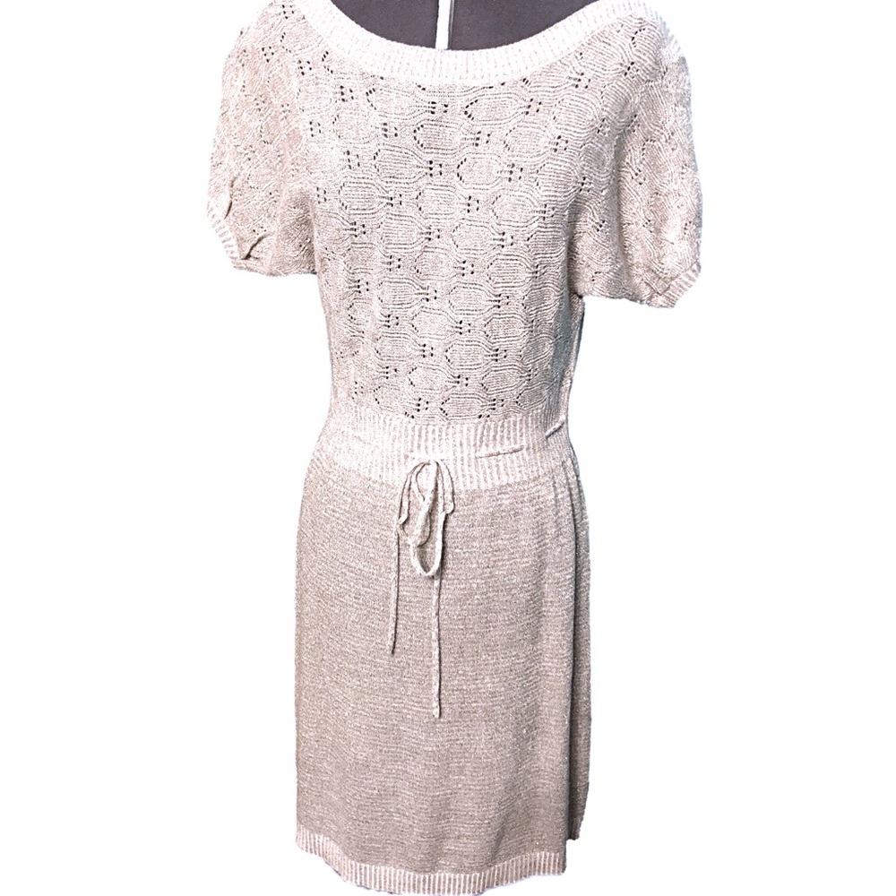 Sparkly silver sweater dress